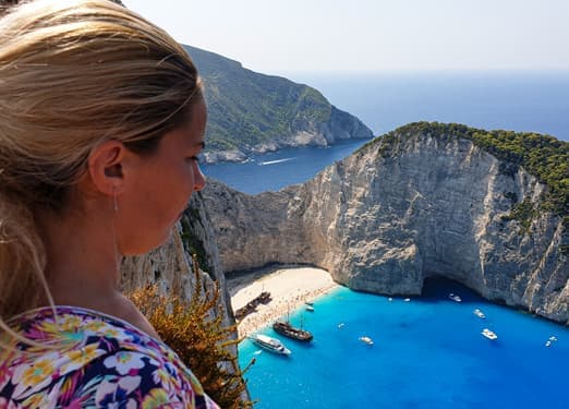 Sorin și Cristiana (Kitty) la Shipwrech Beach, Zakinthos