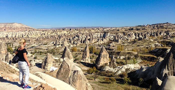 La pas prin Goreme Capadoccia